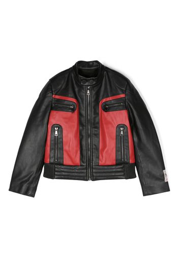 Nº21 Kids Giacca biker con inserti - Nero