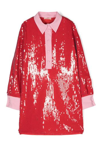 Nº21 Kids Chemisier con paillettes - Rosso