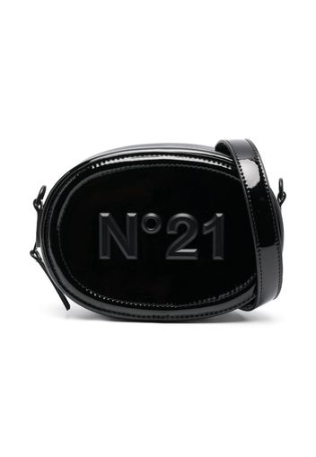 Nº21 Kids Borsa a spalla con logo goffrato - Nero