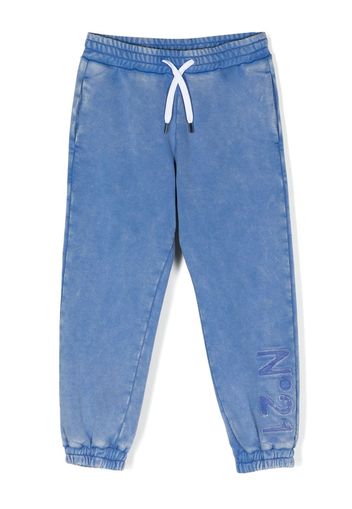 Nº21 Kids Pantaloni sportivi con ricamo - Blu