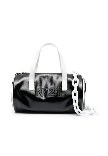 Nº21 Kids Borsa a spalla con logo goffrato - Nero