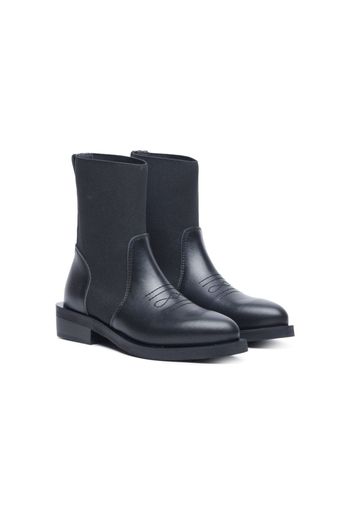 Nº21 Kids panelled Western boots - Nero