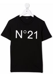 Nº21 Kids logo-print cotton T-shirt - Nero