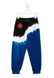 Nº21 Kids Pantaloni sportivi con fantasia tie-dye - Nero