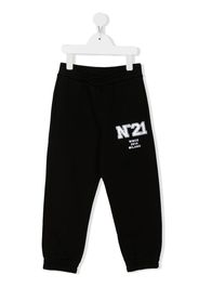 Nº21 Kids logo-print track pants - Nero