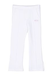 Nº21 Kids embroidered-logo track pants - Bianco