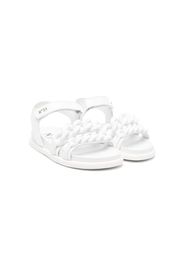 Nº21 Kids chain-link leather sandals - Bianco