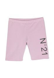 Nº21 Kids logo-print track shorts - Viola