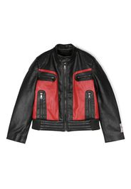 Nº21 Kids Giacca biker con inserti - Nero