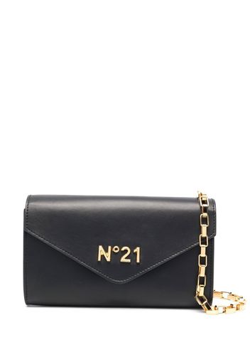 Nº21 logo-plaque leather bag - Nero