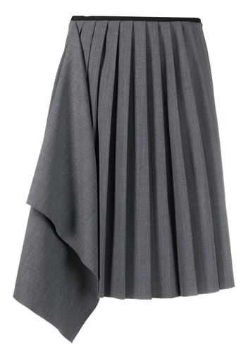 Nº21 asymmetric pleated skirt - Grigio
