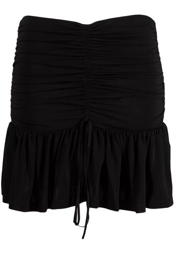 Nº21 high-waisted gathered-detail skirt - Nero