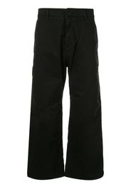 Pantaloni crop a gamba ampia