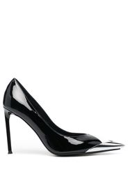 Nº21 contrast-toecap 100mm leather pumps - Nero