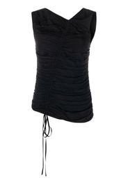 Nº21 ruched-detail sleeveless top - Nero