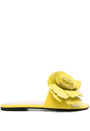 Nº21 floral-appliqué flat sandals - Giallo