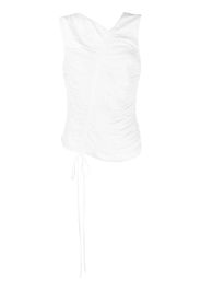 Nº21 ruched-detail sleeveless blouse - Bianco
