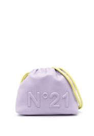 Nº21 embossed-logo leather shoulder bag - Viola