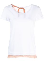 Nº21 layered-design cotton T-shirt - Bianco