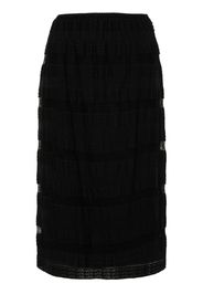 Nº21 striped lace midi skirt - Nero