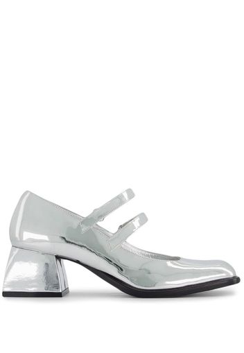 Nodaleto Mary Janes Bacara 55mm metallizzate - Argento