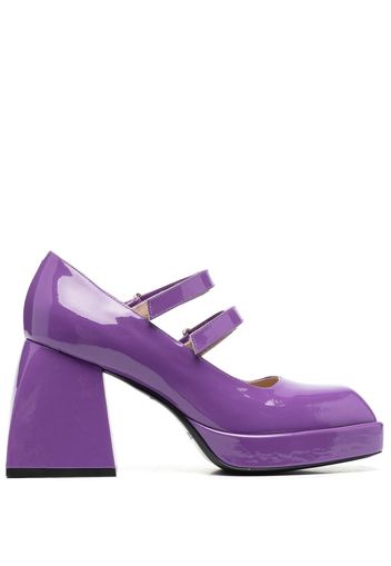 Nodaleto square-toe leather sandals - Viola