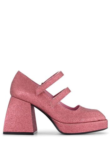 Nodaleto Bulla Babies 90mm glitter pumps - Rosa