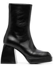 Nodaleto block-heel leather boots - Nero