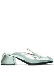 Nodaleto Cara metallic block-heel mules - Verde