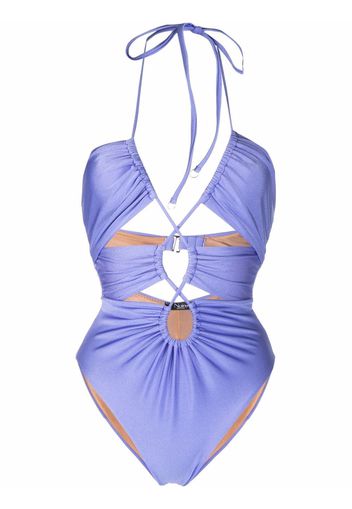 Noire Swimwear Costume intero con dettagli cut-out - Viola