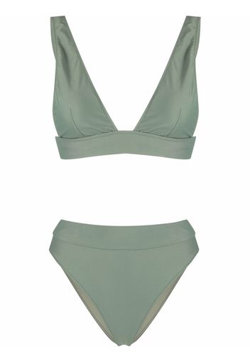 Noire Swimwear Set bikini a vita alta - Verde