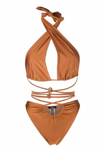 Noire Swimwear Costume intero con allacciatura al collo - Toni neutri