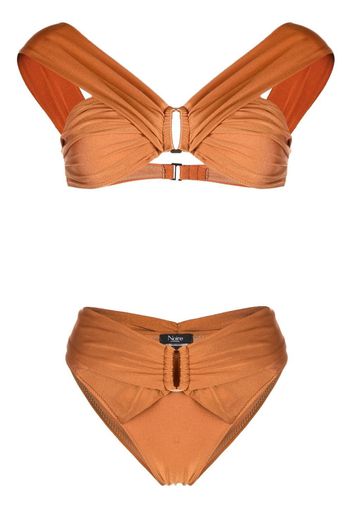 Noire Swimwear buckle-detail bikini - Arancione