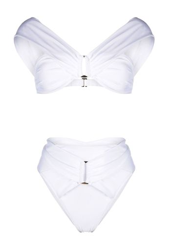 Noire Swimwear Bikini a vita alta - Bianco