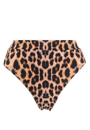 Noire Swimwear Slip bikini con stampa - Marrone