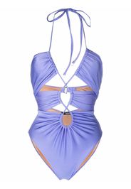 Noire Swimwear Costume intero con dettagli cut-out - Viola