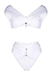 Noire Swimwear Bikini a vita alta - Bianco