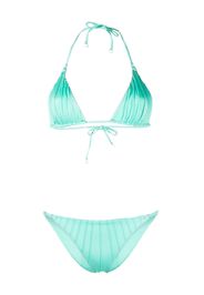 Noire Swimwear gathered bikini set - Blu