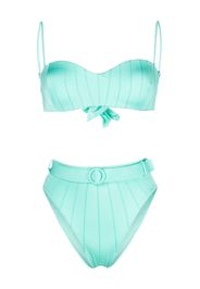 Noire Swimwear Set bikini a vita alta - Blu