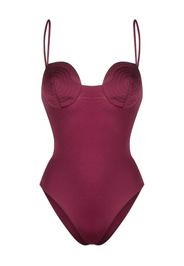 Noire Swimwear Costume intero con dettaglio cuciture - Rosa