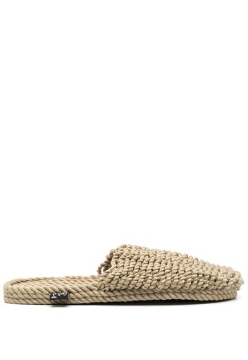 Nomadic State of Mind woven raffia closed-toe slippers - Toni neutri