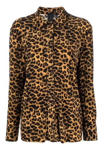 Norma Kamali leopard print shirt - Nero