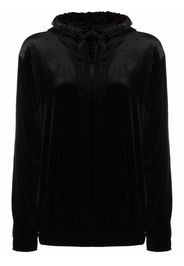 Norma Kamali long-sleeve hoodie top - Nero