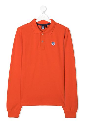 TEEN long sleeve cotton polo shirt