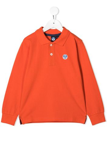 long sleeve cotton polo shirt