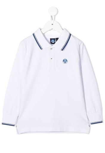 long-sleeve cotton polo shirt