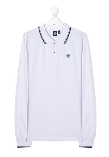 TEEN long-sleeve cotton polo shirt