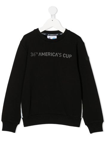 long sleeve logo print jumper