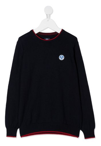 embroidered logo jumper