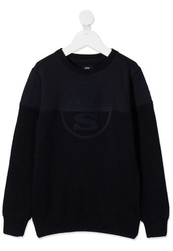 logo print chunky knit jumper